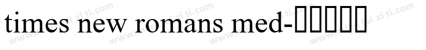 times new romans med字体转换